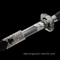 Cupronicke Relief Peony Sword Elegant Metal Steel Crafts Exquisite Gifts